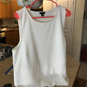 Sleeveless winter white top